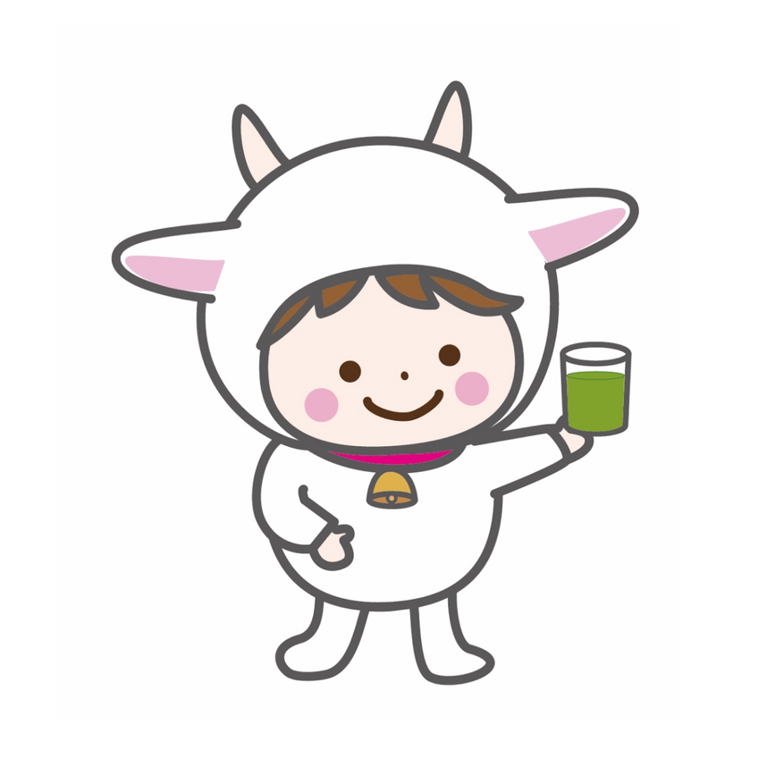 ヤギの着ぐるみを着たキャラクター